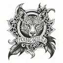 young wild and free  tattoo design idea