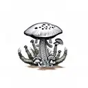 mushroom warrior tattoo design idea