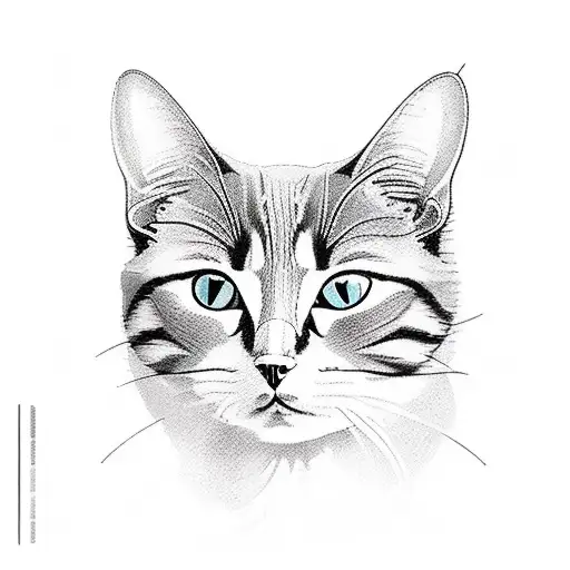 Italian cat tattoo design idea