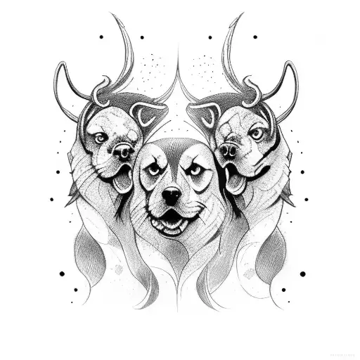 Cerberus  tattoo design idea