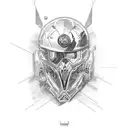 Campervan motorcycle tattoo design idea