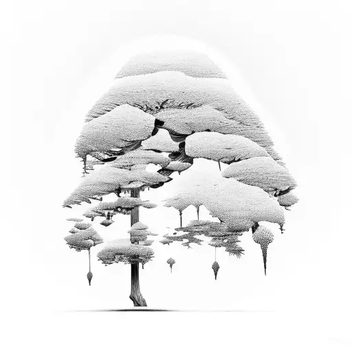Cypress tree tattoo design idea
