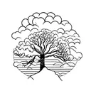Cypress tree tattoo design idea