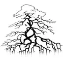 Cypress tree tattoo design idea