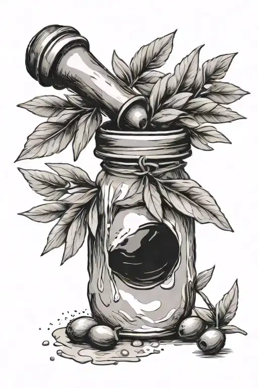 salt shaker with olive branch wrapped loosely around it with the verse reference Colossians 4:5-6 tattoo design idea