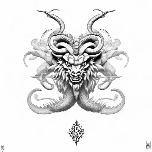 Aries Dragon tattoo design idea