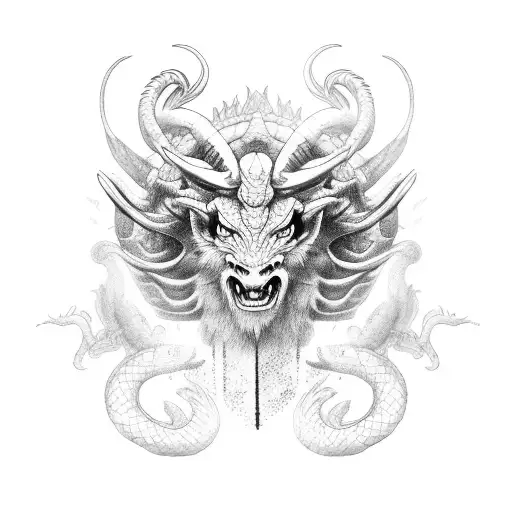 Aries Dragon tattoo design idea