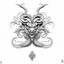 Aries Dragon tattoo design idea