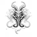 Aries Dragon tattoo design idea
