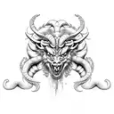 Aries Dragon tattoo design idea