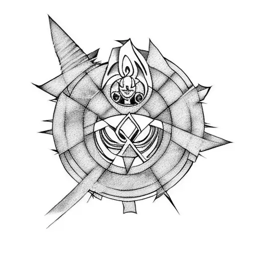 avatar the last airbender japanese kendo anime dc marvel lines heartache struggle tattoo design idea