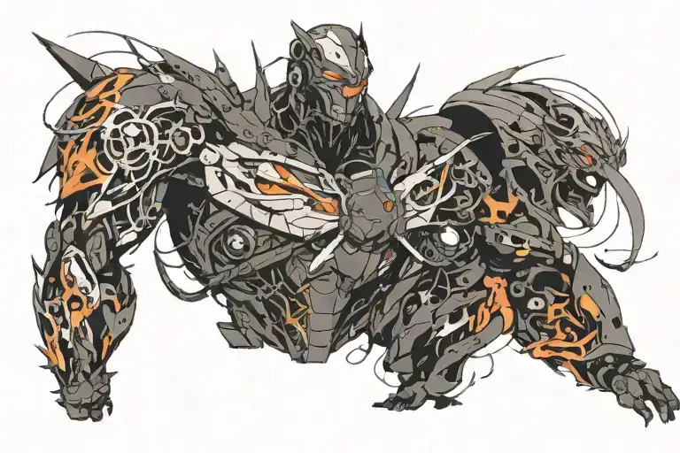 Blackout tattoo design idea