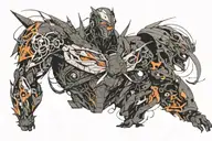 Blackout tattoo design idea