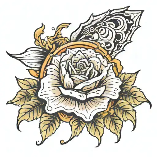 rest in peace with the date tattoo design idea