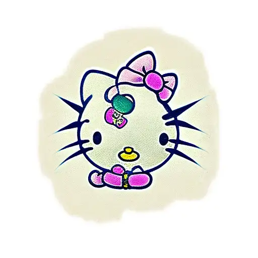 cobrir uma hello kitty tattoo design idea