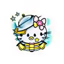 cobrir uma hello kitty tattoo design idea