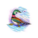 mallard duck tattoo design idea