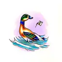 mallard duck tattoo design idea