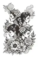 Memory mum dad and sister tattoo design idea