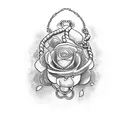 forgetmenot with chains tattoo design idea