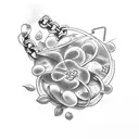 forgetmenot with chains tattoo design idea