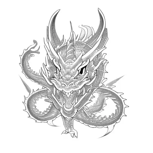 Dragon Chino  tattoo design idea