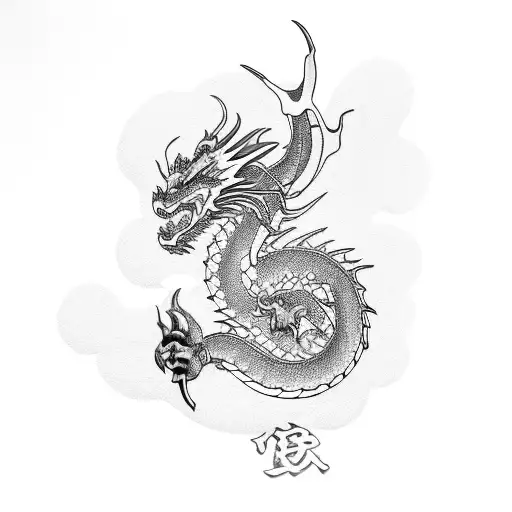 Dragon Chino  tattoo design idea