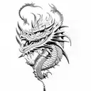Dragon Chino  tattoo design idea
