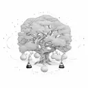 oak tree with little presents  tattoo design idea