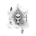 surfboard tattoo design idea