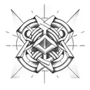 t cross with a weightlifting barbell tattoo design idea