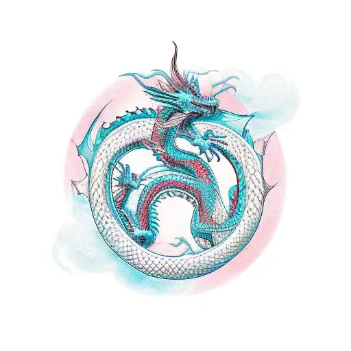 Dragon Ouroboros tattoo design idea