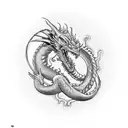 Two Dragon Ouroboros tattoo design idea