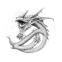 Two Dragon Ouroboros tattoo design idea