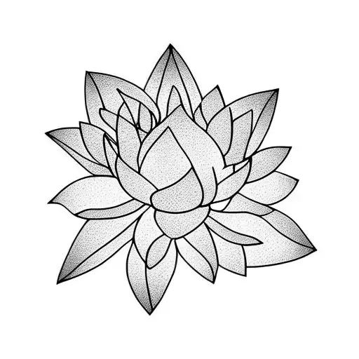 Lotus flower blooming from a stingray silhouette tattoo design idea