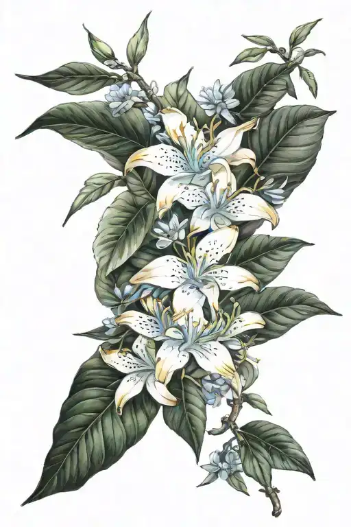 Half sleeve flowers endemic to the Philippines such as Ylang Ylang, Jade vine, anahaw leaf, do not use sampaguita. Crawl tattoo design idea