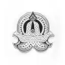 Hamsa protective hands symbol, with protective eye tattoo design idea