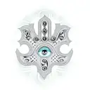 Hamsa protective hands symbol, with protective eye tattoo design idea