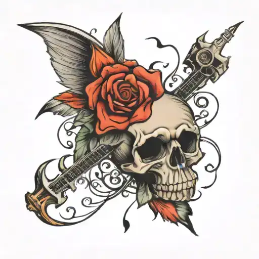 rock n roll tattoo design idea