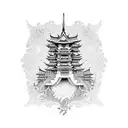 castle tattoo design idea