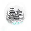 castle tattoo design idea