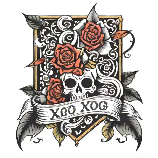 xoxo tattoo design idea