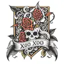 xoxo tattoo design idea