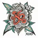 xoxo tattoo design idea