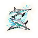 Blacktip reef shark tooth tattoo design idea
