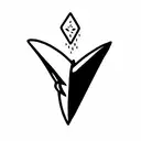 Blacktip reef shark tooth tattoo design idea