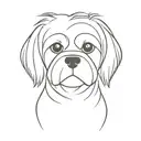 Maltese dog sitting tattoo design idea