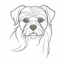 Maltese dog sitting tattoo design idea