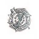 Viking ship tattoo design idea