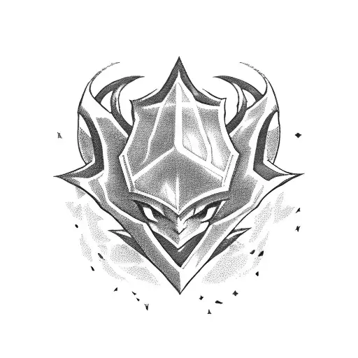 Create a tattoo based on yu gi oh with componenta from the card "Black Magician" and the Millenium puzzle tattoo design idea